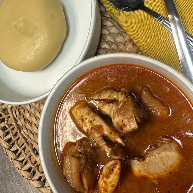 Fufu and Pepper Soup.