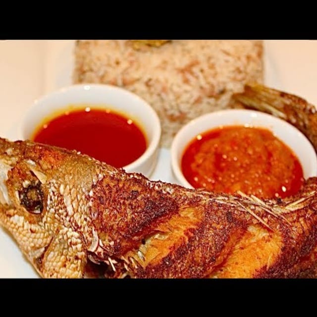 Fried Croaker and Kitterly Dry Rice.